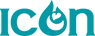 Icon logo wordmark in teal