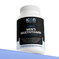 Icon Men's Multivitamin supplement bottle on a white background