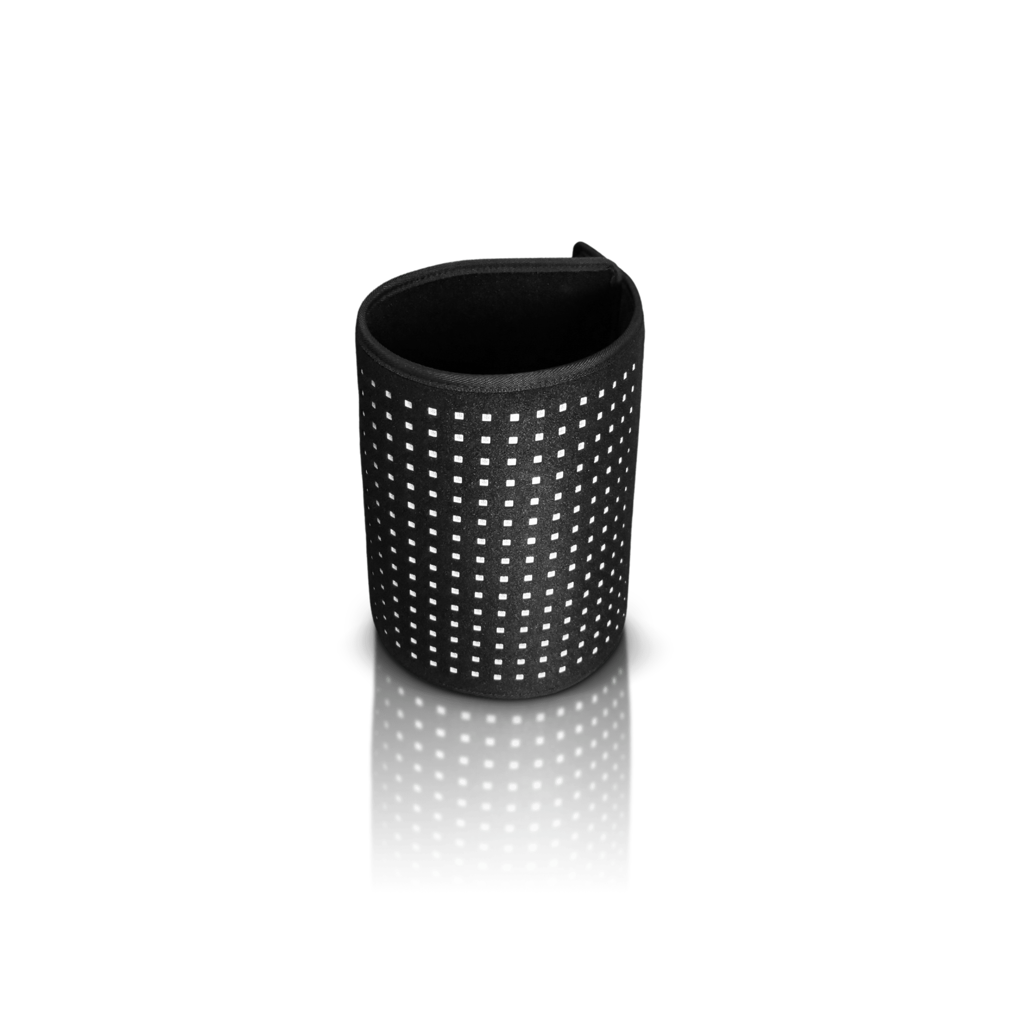 Rolled Lumara LED therapy pad on a white background