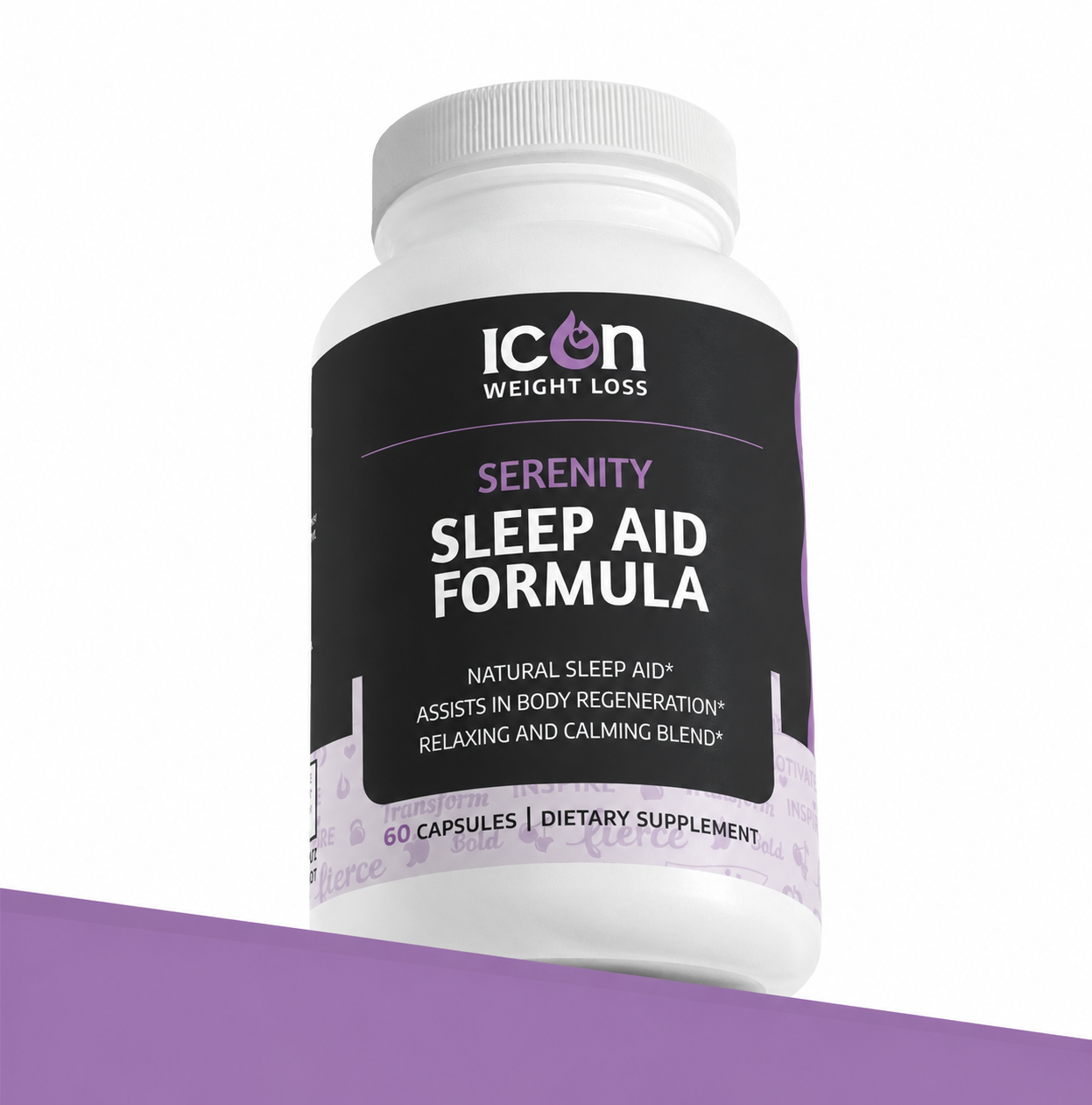 Icon Serenity Sleep Aid Formula supplement bottle